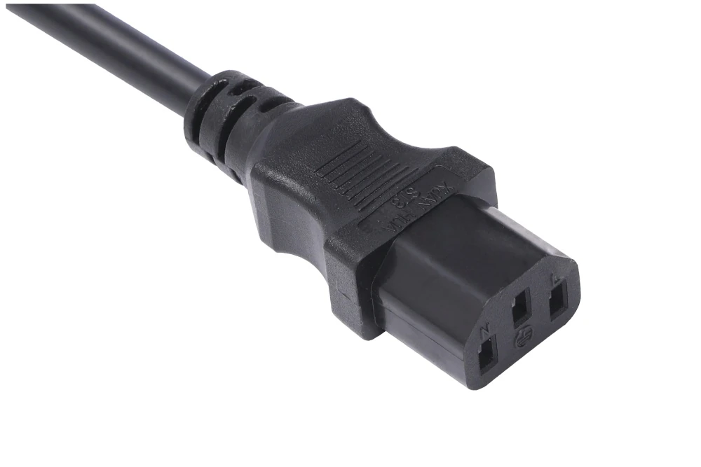 IEC Power Cords, IEC 60320 C13 Connector Plug, Type C13, 3 poles, 3 wires, UL, ETL, VDE, TUV, SAA, KC, PSE Certified