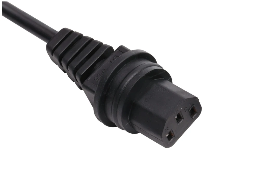 IEC Power Cords, IEC 60320 C13 Waterproof IP44 Connector Plug, Type C13, 3 poles, 3 wires, UL, ETL, VDE, TUV, SAA, KC, PSE Certified