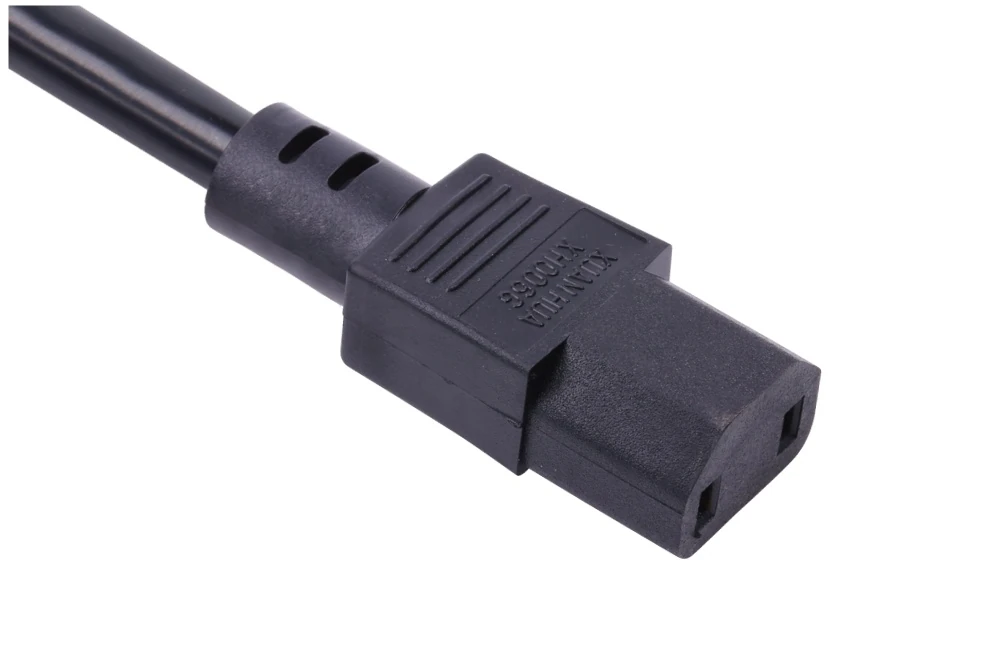 IEC Power Cords, IEC 60320 C17 Connector Plug, Type C17, 2 poles, 2 wires, UL, ETL, VDE, TUV, SAA, KC, PSE Certified