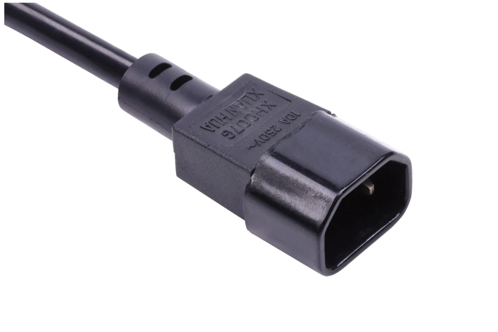 IEC Power Cords, IEC 60320 C18 Connector Plug, Type C18, 2 poles, 2 wires, UL, ETL, VDE, TUV, SAA, KC, PSE Certified