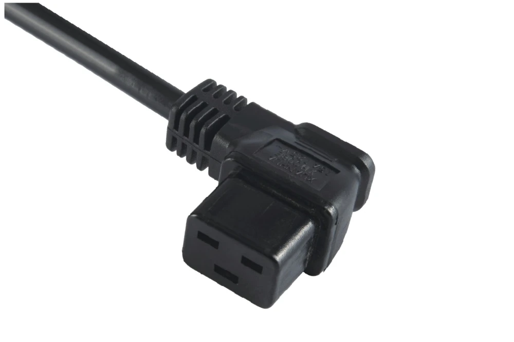 American Power Cord IEC 60320 C19 Angle Connector Type C19 , 16A 125V American Power Cord IEC 60320 C19 Angle Connector Type C19 , 16A 125V