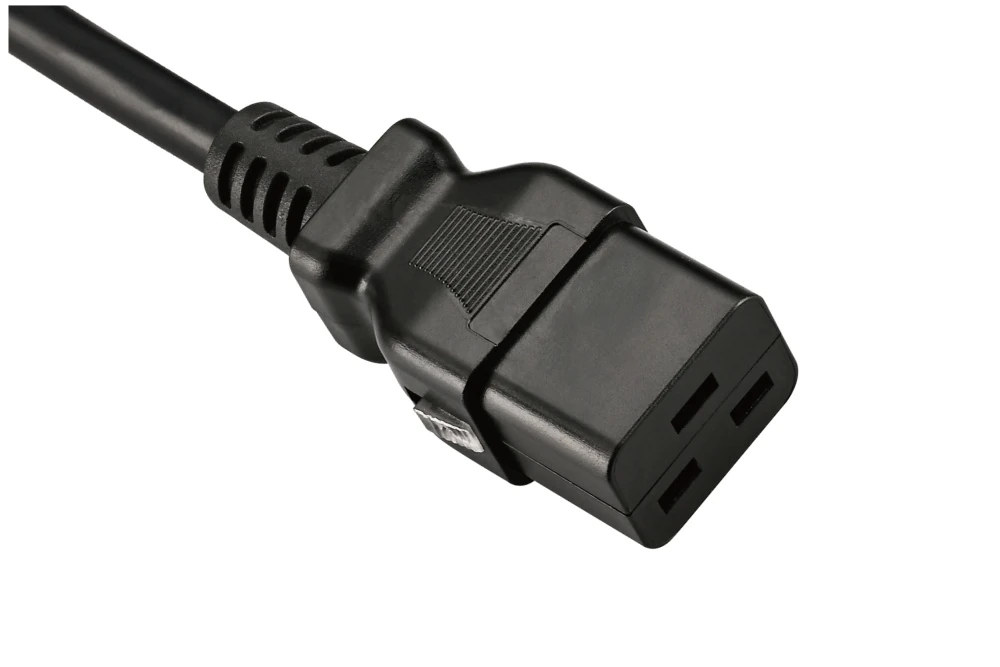 IEC Power Cords, IEC 60320 C19 Locking Connector Plug, Type C19, 3 poles, 3 wires, UL, ETL, VDE, TUV, SAA, KC, PSE Certified
