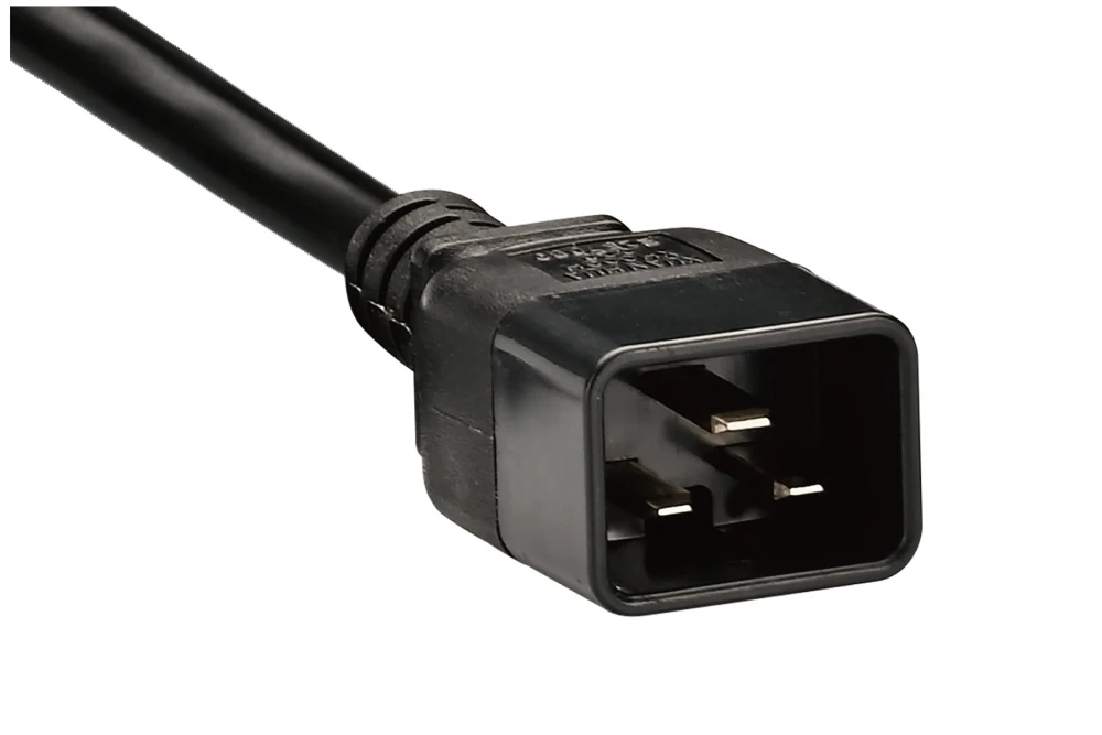 IEC Power Cords, IEC 60320 C20 Locking Connector Plug, Type C20, 3 poles, 3 wires, UL, ETL, VDE, TUV, SAA, KC, PSE Certified