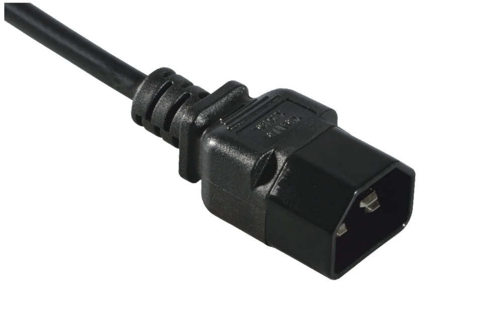 IEC Power Cords, IEC 60320 C22 Connector Plug, Type C22, 3 poles, 3 wires, UL, ETL, VDE, TUV, SAA, KC, PSE Certified