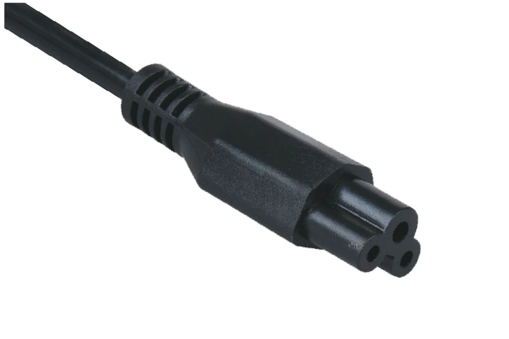 IEC Power Cords, IEC 60320 C5 Connector Plug, Type C5, 3 poles, 3 wires, UL, ETL, VDE, TUV, SAA, KC, PSE Certified