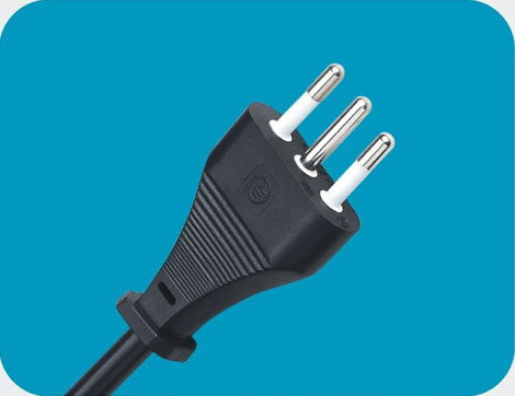 Italy Power Cords, CEI 23-50 Plug, Type L, 3 poles, IMQ Certified