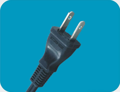 Japan Power Cords, JIS C 8303 Plug, Type A, 2 poles, PSE Certified