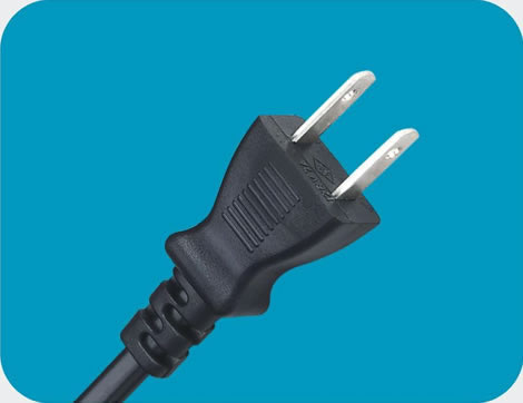 Japan Power Cords, JIS C 8303 Plug, Type A, 2 poles, PSE Certified