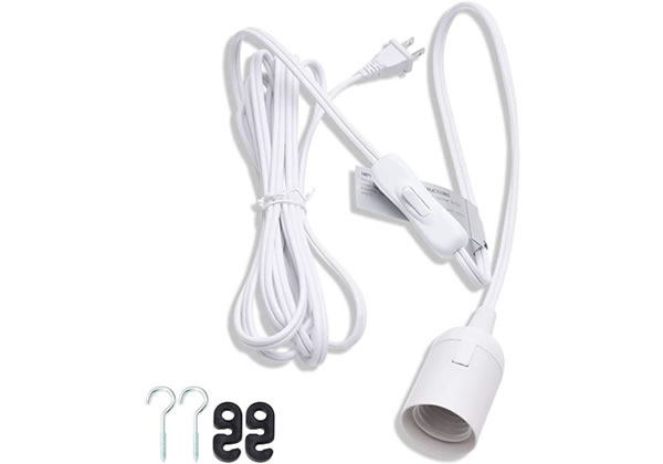 USA Salt Lamp Cords With 304 Toggle On/Off Switch and E27 LampHolder Socket
