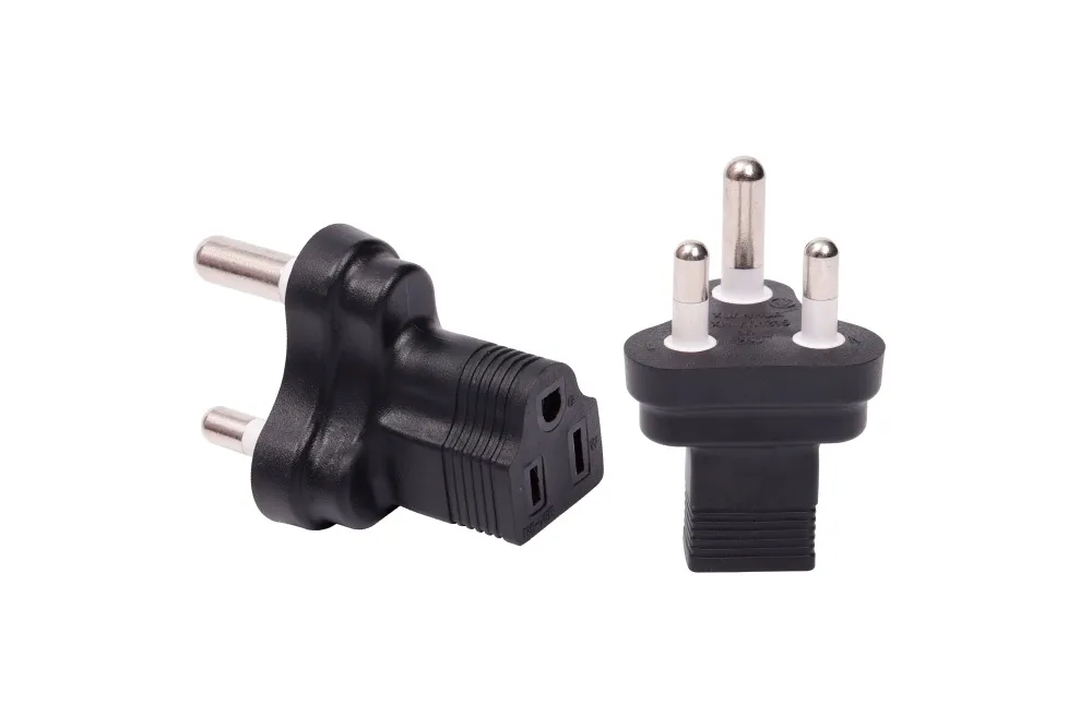 South Africa To Usa Power Adapter Plug SANS 164 To NEMA 5-15R