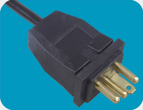 Sun System Lamp Reflector Ballast Power Cords plug , UL Standards Plug, Type Sun System, 3 poles, according to UL standards