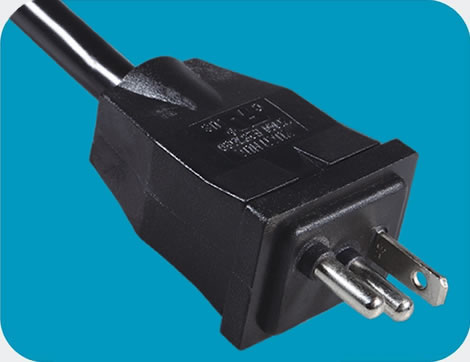 Sun System Lamp Reflector Ballast Power Cords , UL Standards Plug, Type Sun System, 3 poles, according to UL standards
