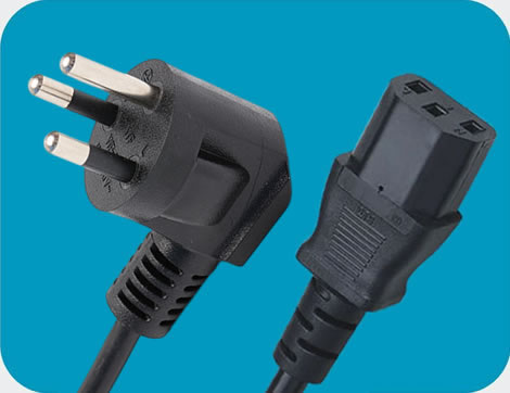 Thailand Power Cords, TIS 166-2549 Plug to IEC 60320 C13 Connector, Type O, 3 poles Plug, TISI Certified