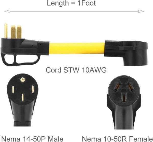 NEMA 14-50P to NEMA 10-50R
