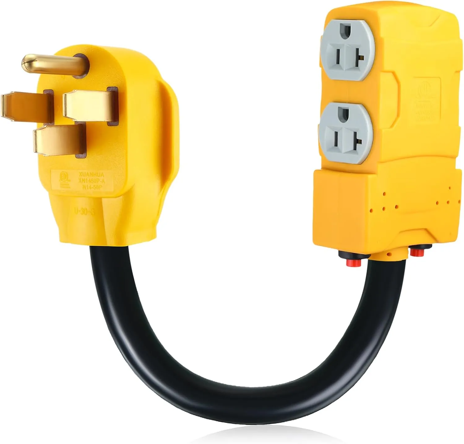 NEMA 14-50P to NEMA 5-20R X4<br>Power Adapter Cord Sets