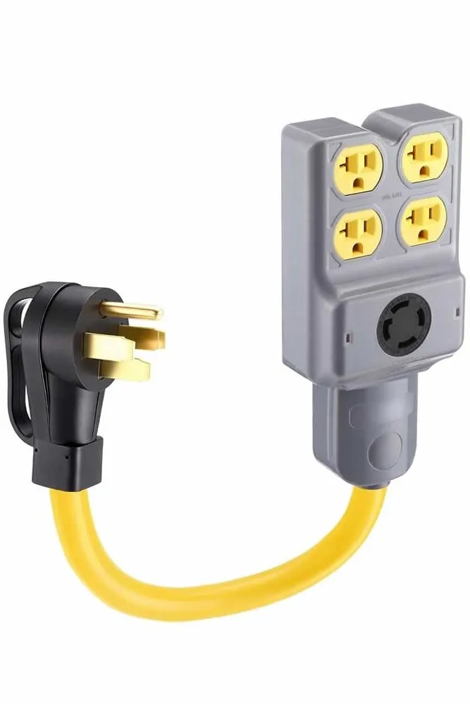 NEMA 14-50P to NEMA L14-30R NEMA 5-20R X4