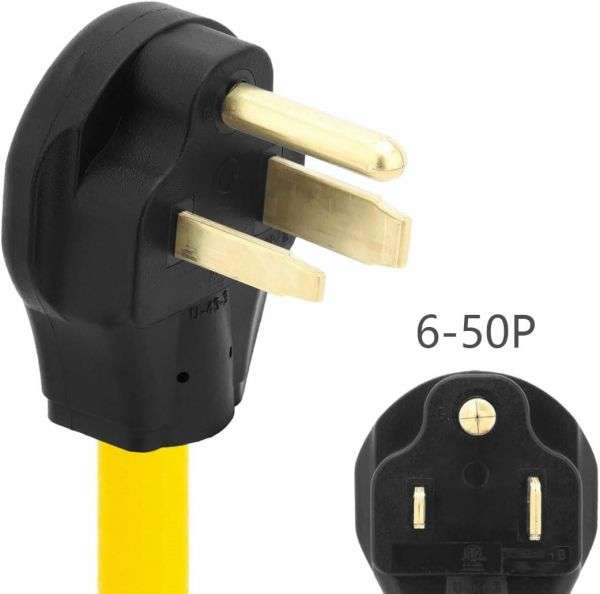 NEMA 6-50P to NEMA 10-50R