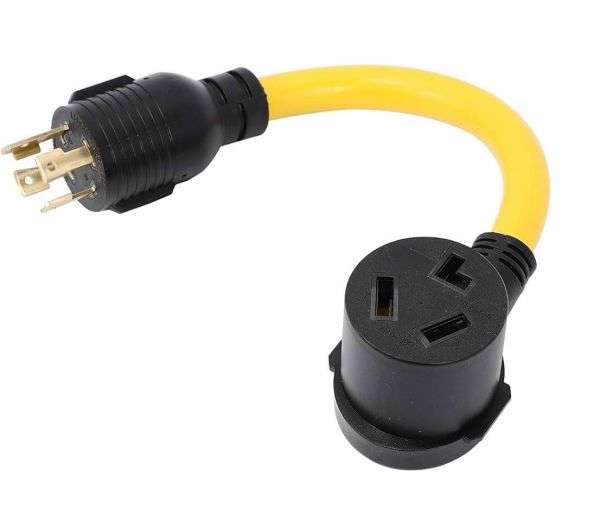 ONETAK TT-30P To L5-30R Power Adapter - 6ft 30A RV Cord For Shore Power Connection