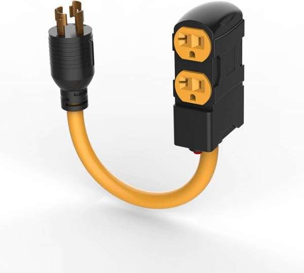 NEMA L14-30P to NEMA 5-20R X4