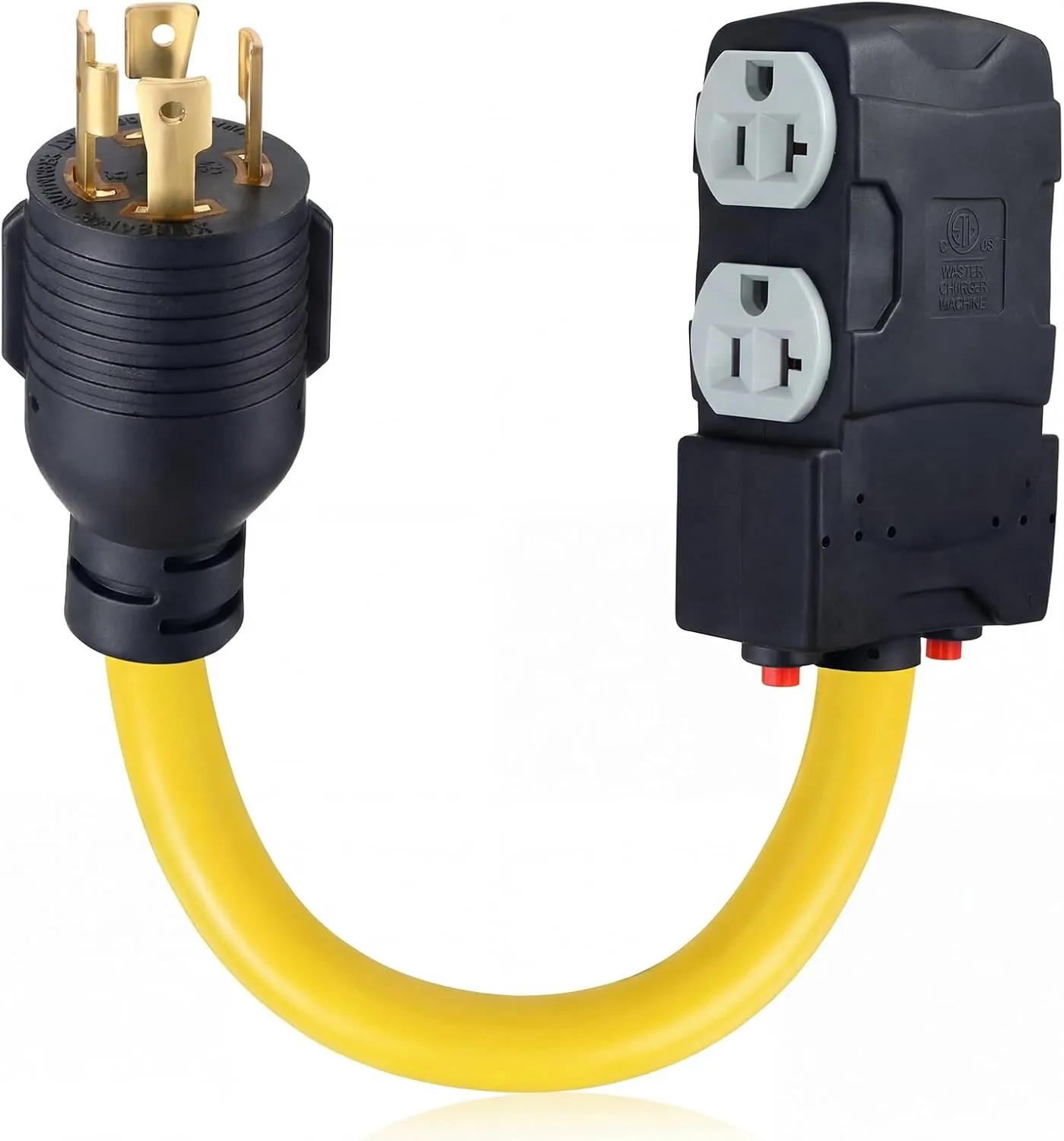 NEMA L14-30P to NEMA 5-20R X4
