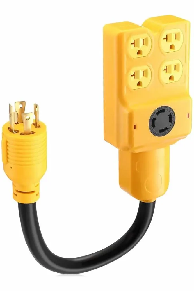 NEMA L14-30P to NEMA L14-30R NEMA 5-20R X4<br>Power Adapter Cord Sets