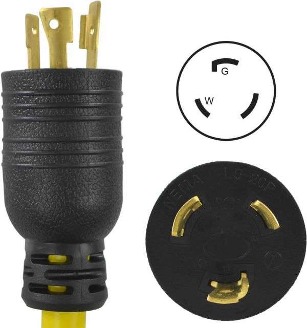 NEMA L5-20P to NEMA TT-30R
