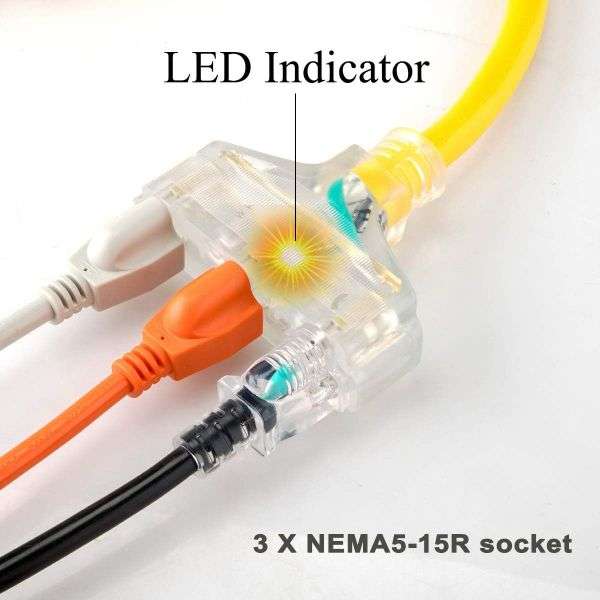 NEMA L5-30P to NEMA 5-15R X3