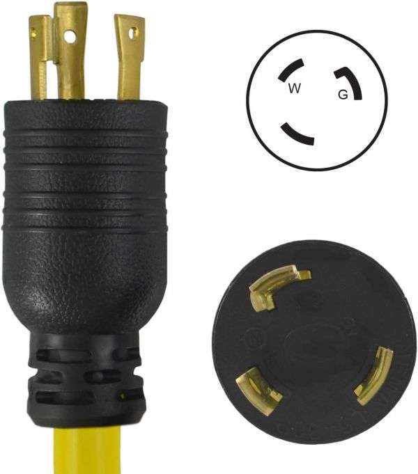 NEMA L5-30P to NEMA L5-30R X2