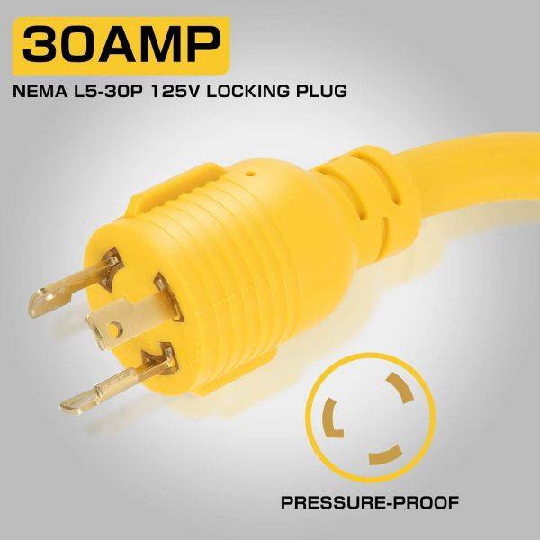 NEMA L5-30P to NEMA TT-30R