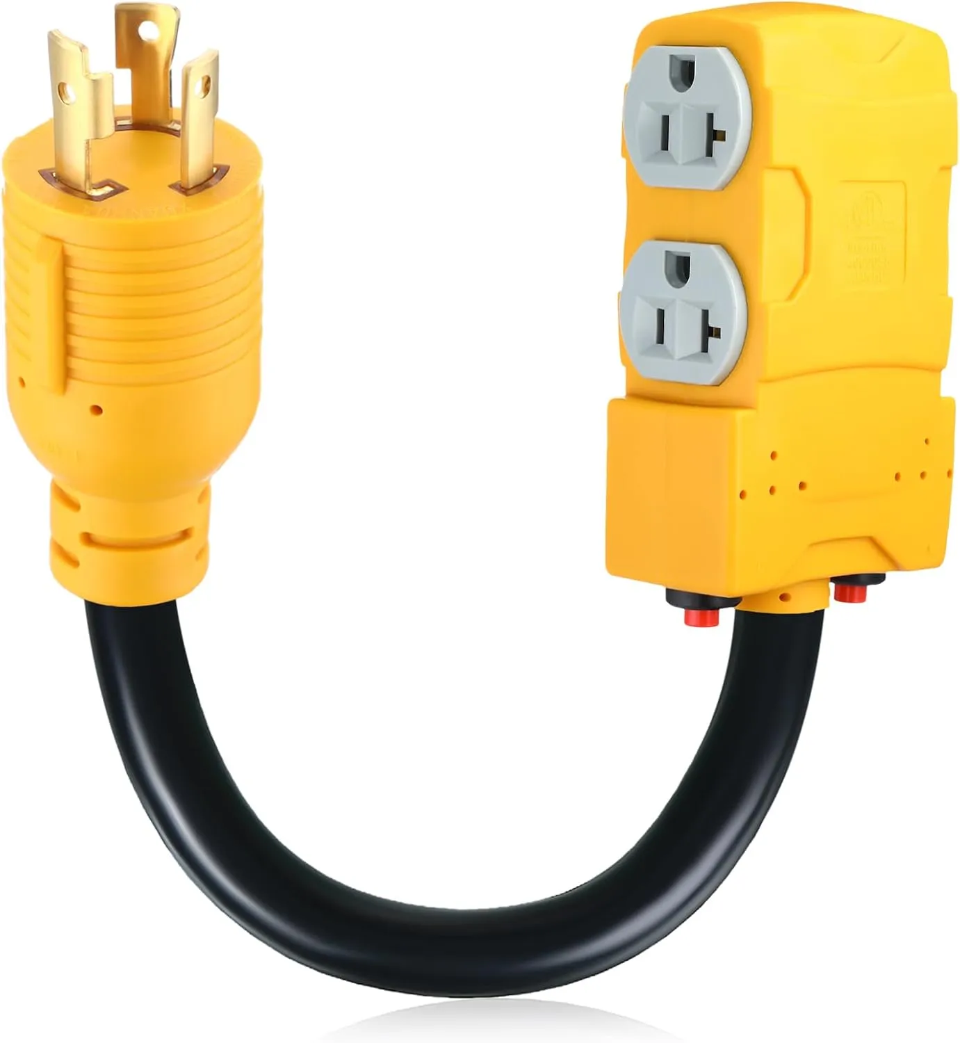 NEMA L5-30P to NEMA 5-20R X4