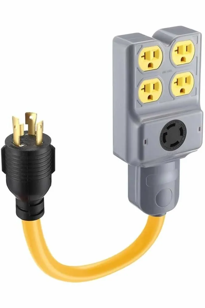 NEMA L5-30P to NEMA L14-30R NEMA 5-20R X4<br>Power Adapter Cord Sets