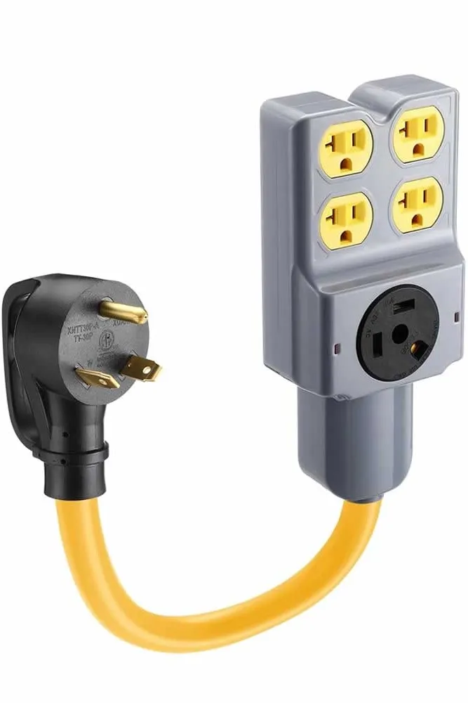 NEMA TT-30P to NEMA TT-30R NEMA 5-20R X4